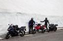 Auffahrt zum Gavia Pass im Schnee